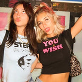 YOU WISH Graphic Baby Tee for Women